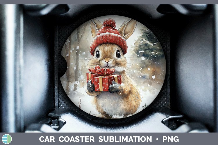 GorgeousChristmas Woodland Car Coaster design.