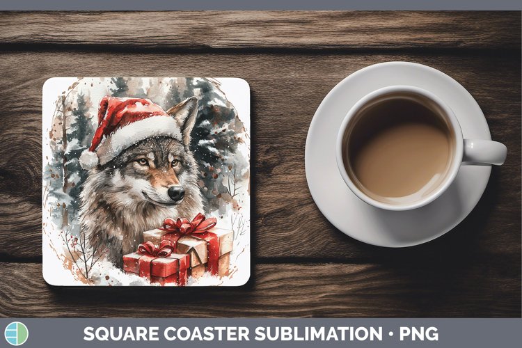 GorgeousChristmas Woodland Square Coaster design.