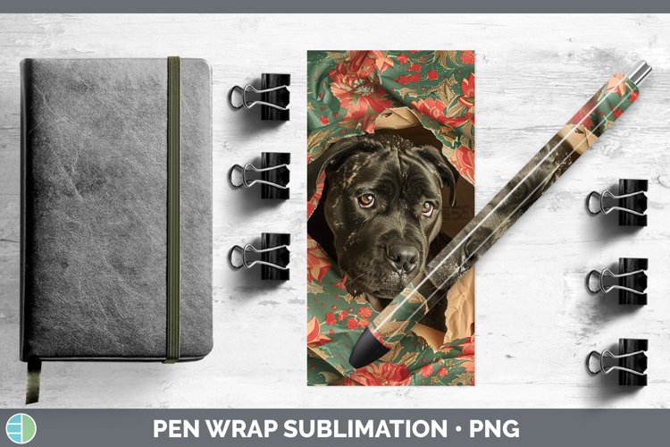 GorgeousChristmas Wrapping Dogs Pen Wrap design.