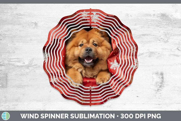 GorgeousChristmas Wrapping Dogs Wind Spinner design.