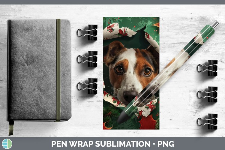 GorgeousChristmas Wrapping Dogs Pen Wrap design.