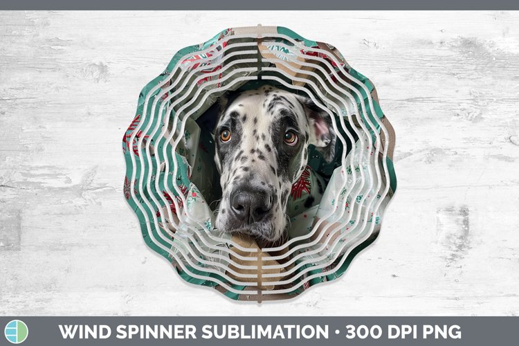 GorgeousChristmas Wrapping Dogs Wind Spinner design.
