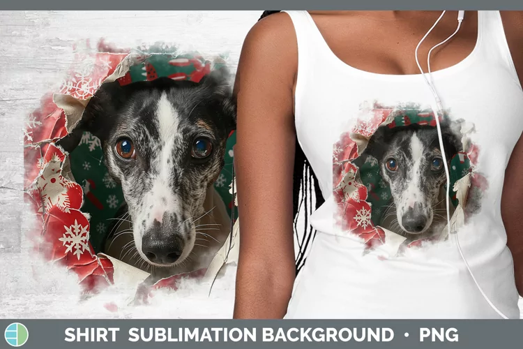 Christmas Wrapping Dogs Greyhound Shirt Sublimation Sublimat