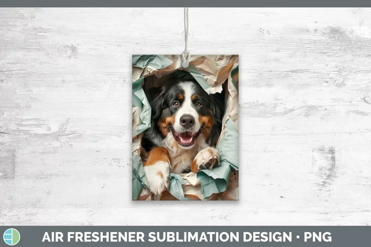 Christmas Wrapping Dogs Saint Bernard Air Freshener Sublimat