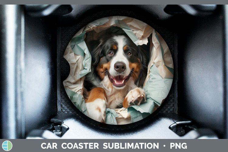 GorgeousChristmas Wrapping Dogs Car Coaster design.