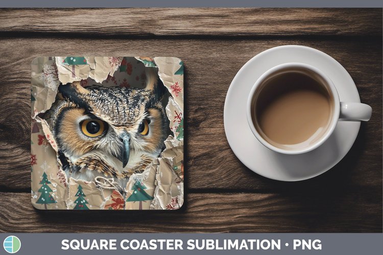 GorgeousChristmas Wrapping Square Coaster design.