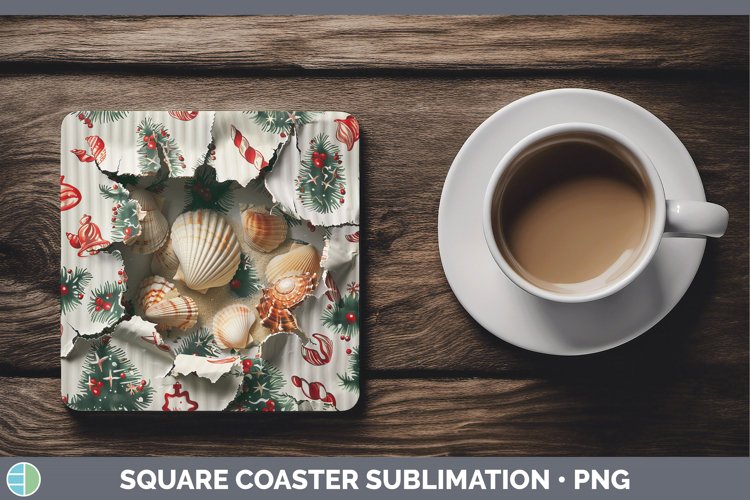 GorgeousChristmas Wrapping Square Coaster design.