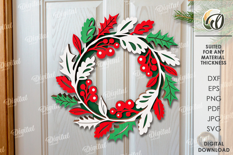 Christmas Wreath Clipart Image 5