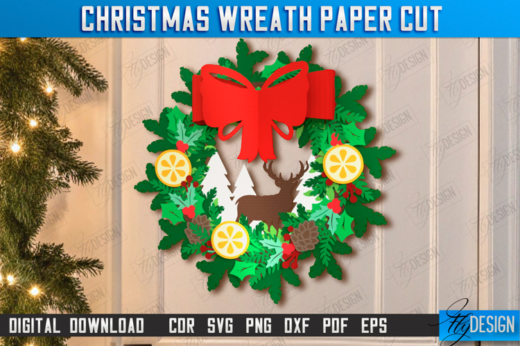 Christmas Wreath Clipart Image 2
