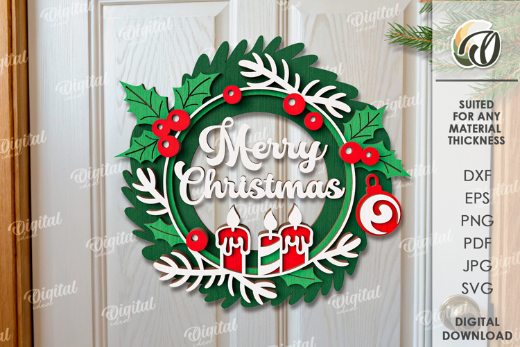 Christmas Wreath Clipart Image 4