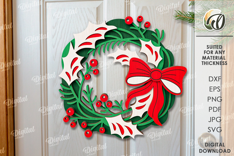 Christmas Wreath Clipart Image 3
