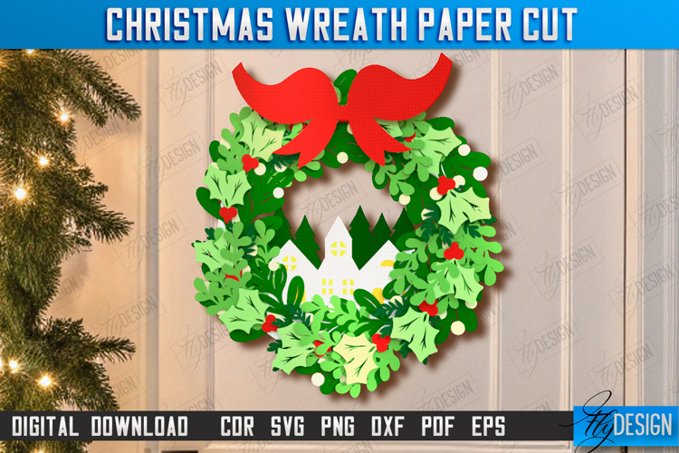 Christmas Wreath Clipart Image 24