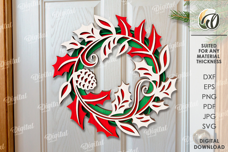 Christmas Wreath Clipart Image 2