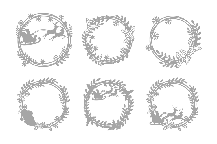 Christmas Wreath Customable Laser Cut