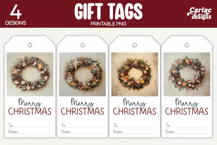 Christmas Gift Tags, Merry Christmas Printable Tags