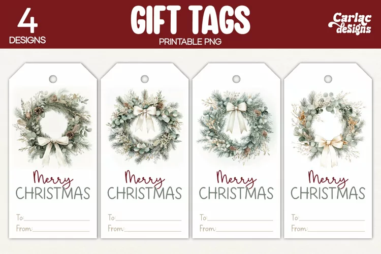 Christmas Gift Tags, Merry Christmas Printable Tags