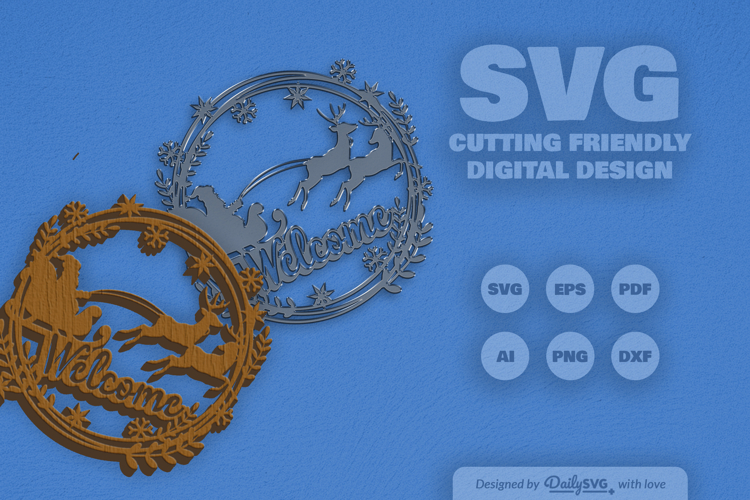 Christmas Wreath Laser Cut