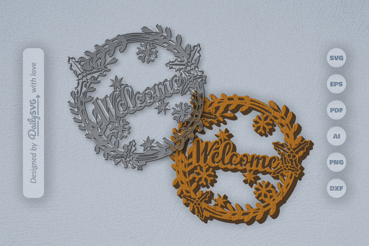 Christmas Wreath Laser Cut