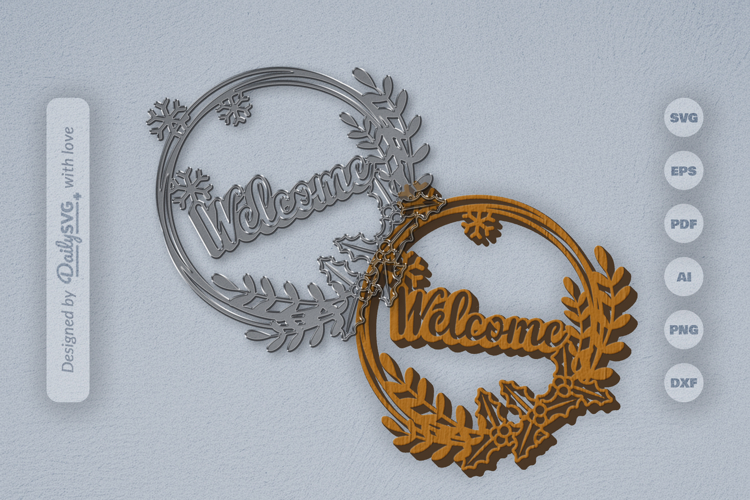 Christmas Wreath Laser Cut