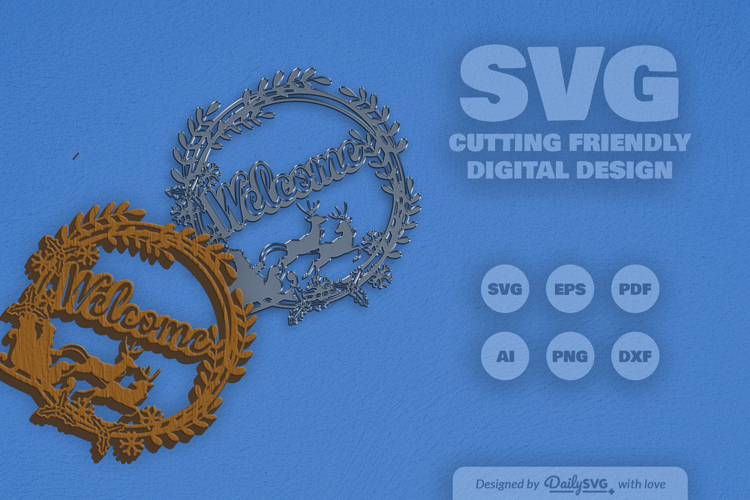 Christmas Wreath Laser Cut