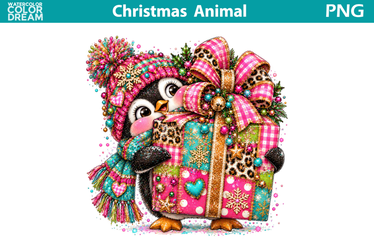 Christmas Penguin Gift | Whimsical Holiday Sublimation
