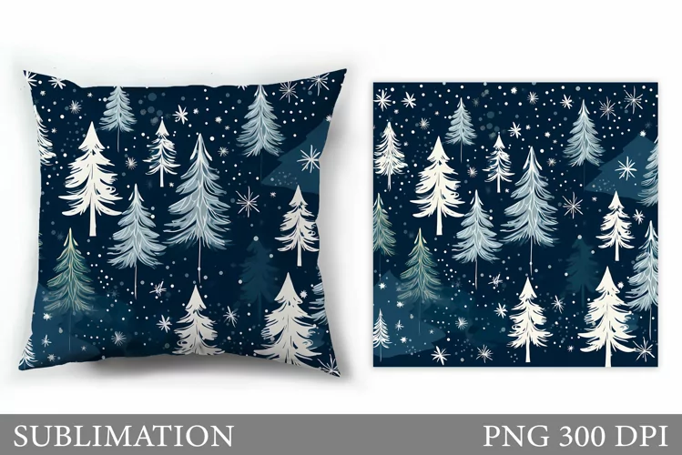 Christmas Tree Pillow Design. Christmas Tree Sublimation