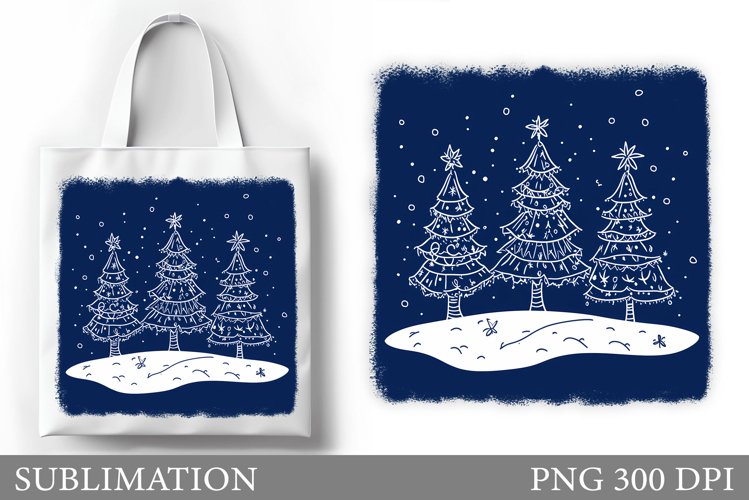 Christmas Tree Tote Bag. Christmas Tote Bag Sublimation