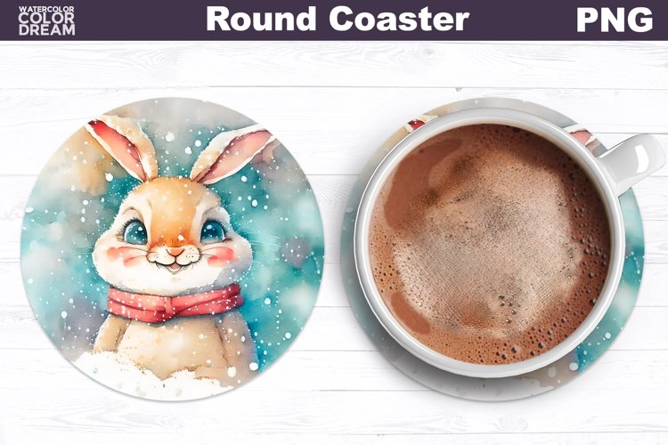 Christmas Coaster Sublimation | Animal Coaster Design example image 1