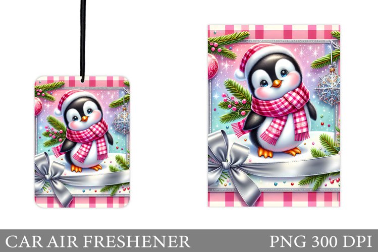 Cute Penguin Car Air Freshener. Christmas Car Air Freshener example image 1