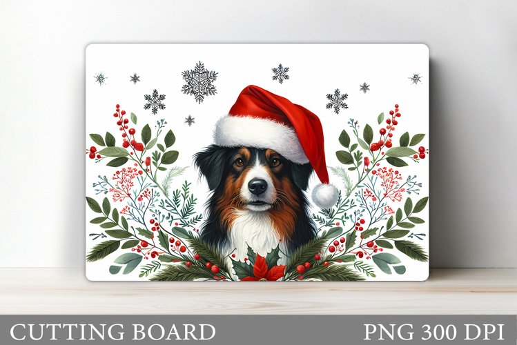 Cute Dog Cutting Board. Christmas Cutting Board Sublimation example image 1