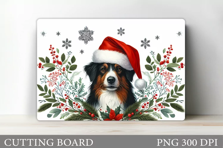 Cute Dog Cutting Board. Christmas Cutting Board Sublimation
