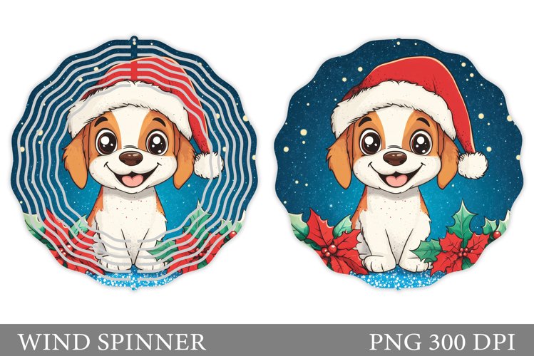 Christmas Dog Wind Spinner. Christmas Wind Spinner Design example image 1