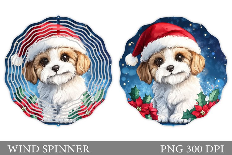 Christmas Dog Wind Spinner. Christmas Wind Spinner Design