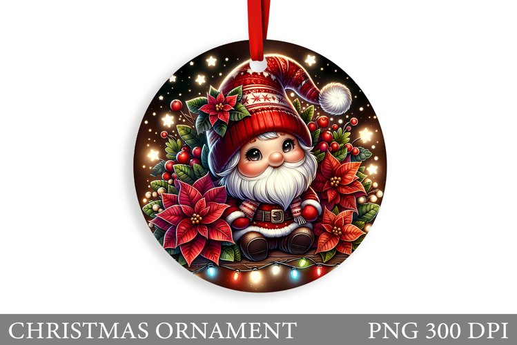 Gnome Christmas Ornament. Christmas Ornament Sublimation