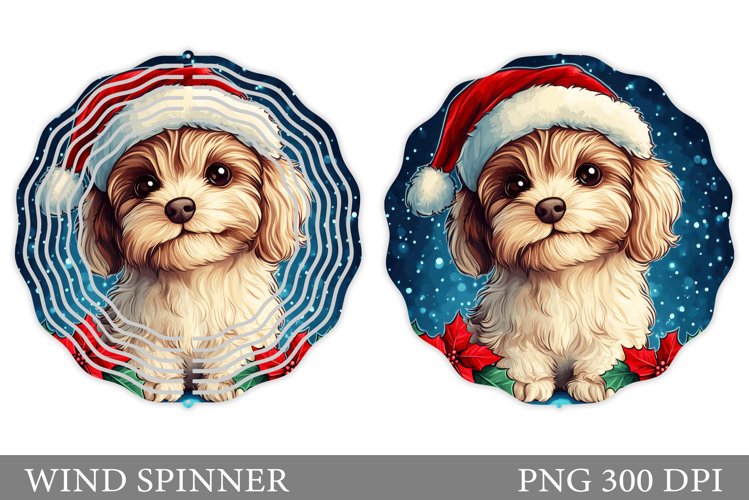 Christmas Dog Wind Spinner. Christmas Wind Spinner Design example image 1