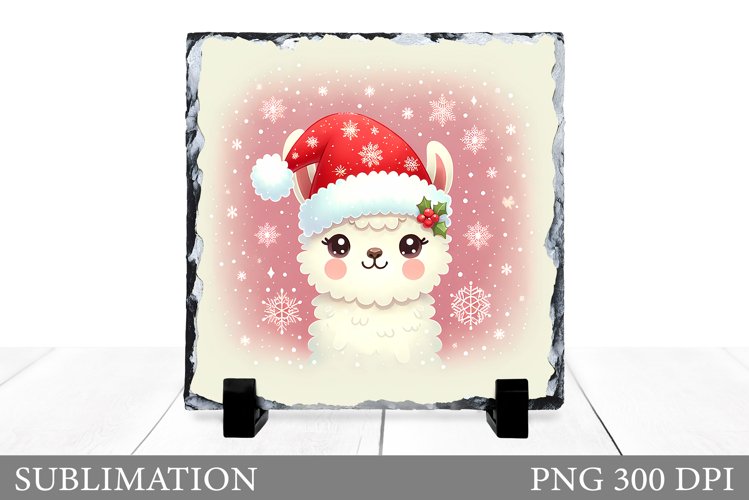 Christmas Lama Sublimation. Christmas Slate Sublimation example image 1