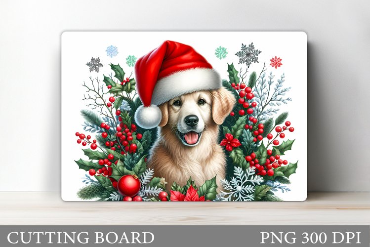 Cute Dog Cutting Board. Christmas Cutting Board Sublimation example image 1