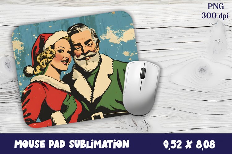 Christmas mouse pad winter / village sublimation example image 1