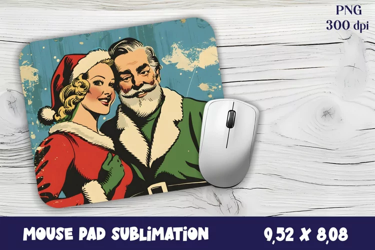 Christmas mouse pad winter / village sublimation