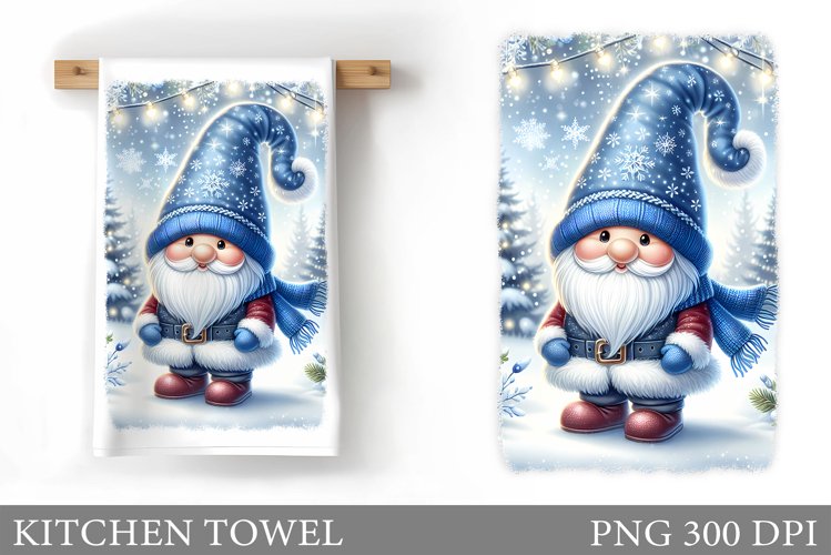 Christmas Gnome Kitchen Towel. Christmas Kitchen Towel
