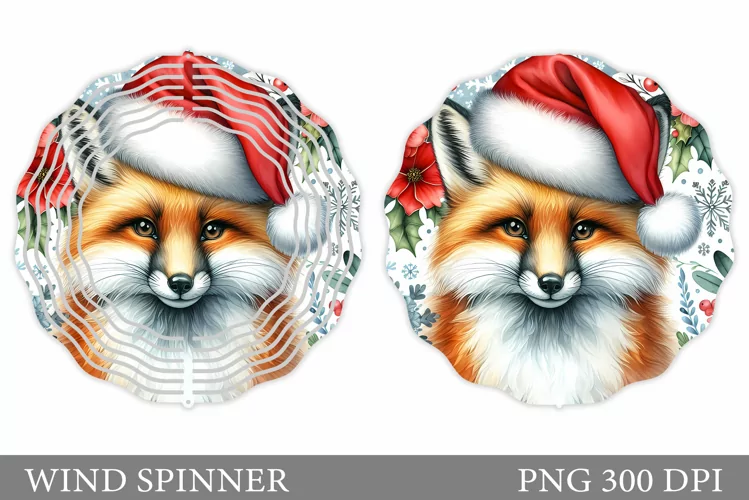 Christmas Fox Wind Spinner. Christmas Wind Spinner Design