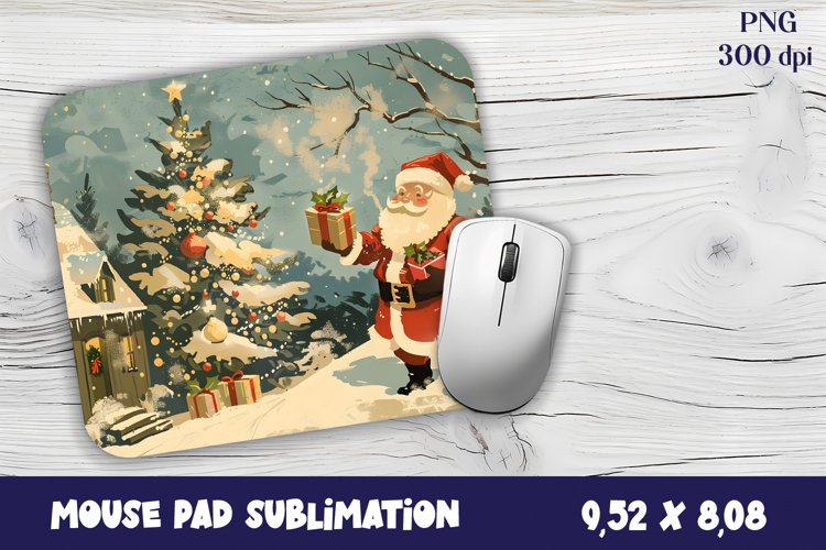 Christmas mouse pad winter / village sublimation