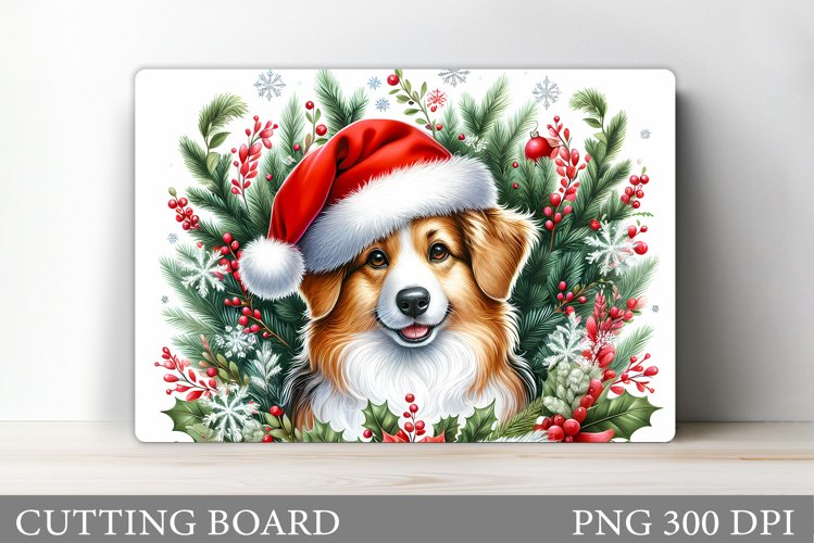 Christmas Dog Cutting Board. Christmas Cutting Board Design example image 1