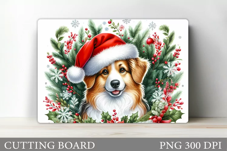 Christmas Dog Cutting Board. Christmas Cutting Board Design