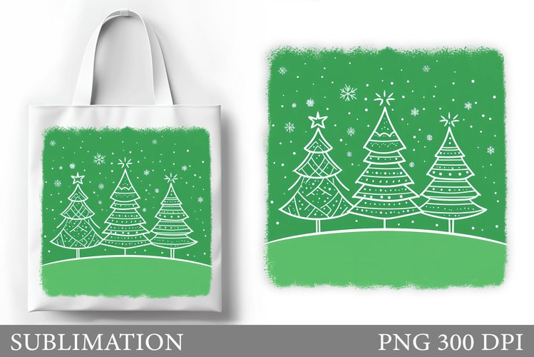 Christmas Tree Tote Bag. Christmas Tote Bag Sublimation