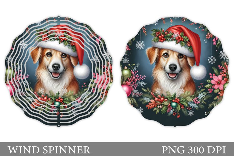 Christmas Dog Wind Spinner. Christmas Wind Spinner Design example image 1