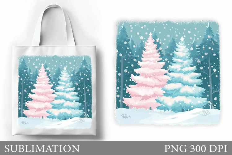 Christmas Tree Tote Bag. Christmas Tote Bag Design
