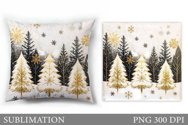 Christmas Tree Pillow Design. Christmas Tree Sublimation example image 1