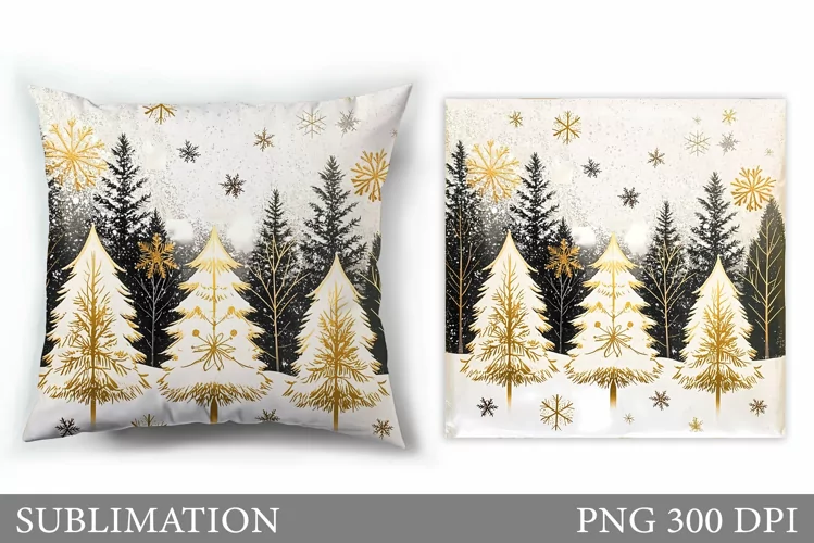 Christmas Tree Pillow Design. Christmas Tree Sublimation
