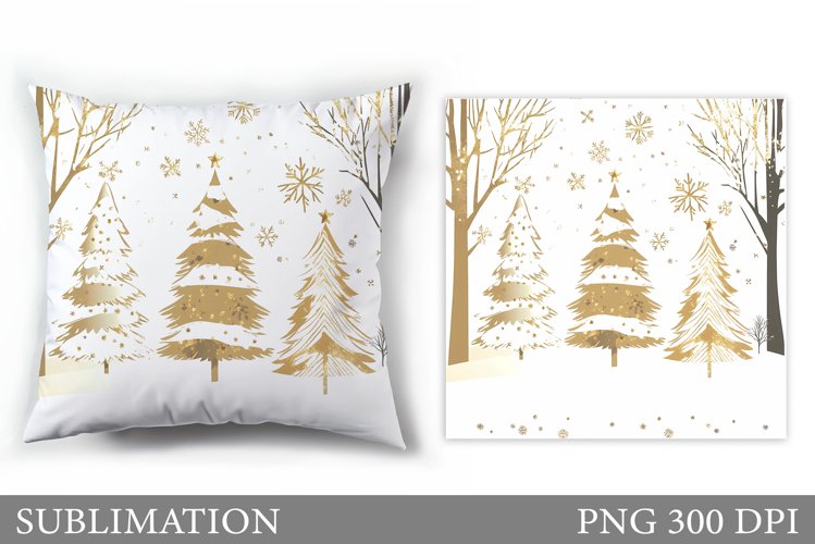 Christmas Tree Pillow Design. Christmas Tree Sublimation example image 1